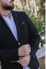 Ανδρικό Μαύρο Σακάκι Mixed Wool