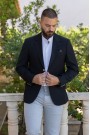 Ανδρικό Μαύρο Σακάκι Mixed Wool
