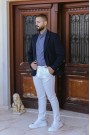 Ανδρικό Σκούρο Mπλε Σακάκι Mixed Wool
