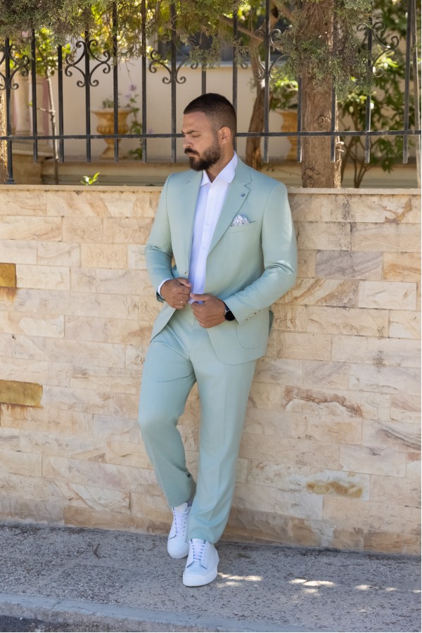 Men's Summer Suit in Veraman-Mixed Wool