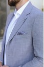 Men's summer Suit in Sky Blue-Mixed Wool