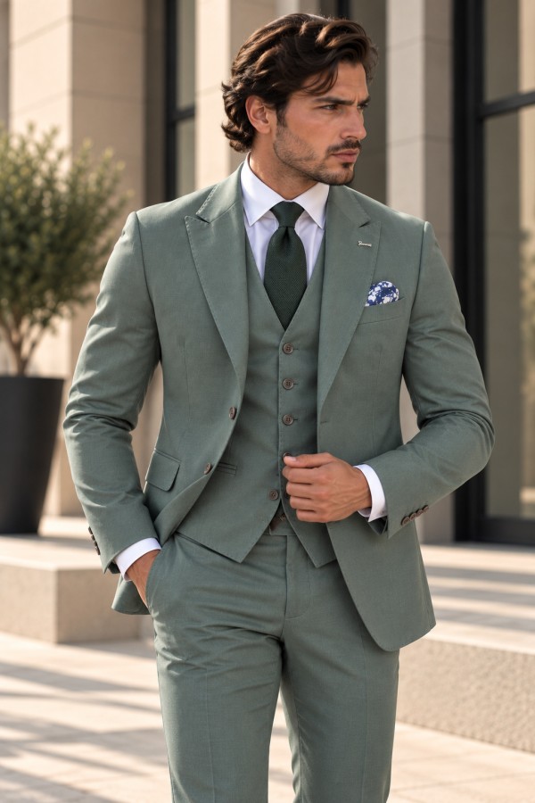 Ανδρικό πράσινο Κοστούμι-luxury formal