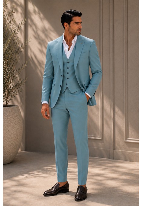 Ανδρικό Aqua Κοστούμι Mixed Wool