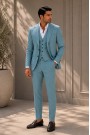 Ανδρικό Aqua Κοστούμι Mixed Wool