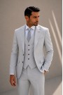 Ανδρικό Ανοιχτό Γκρι Κοστούμι Mixed Wool