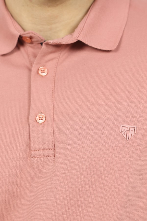 Men pink polo t-shirt