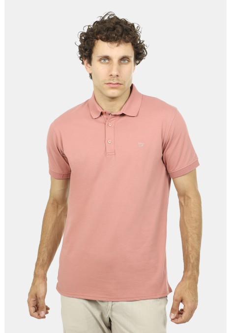 Men pink polo t-shirt