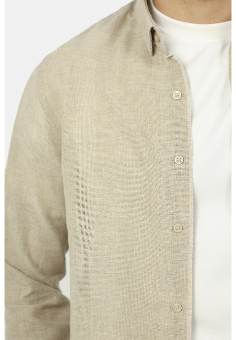 Men beige shirt