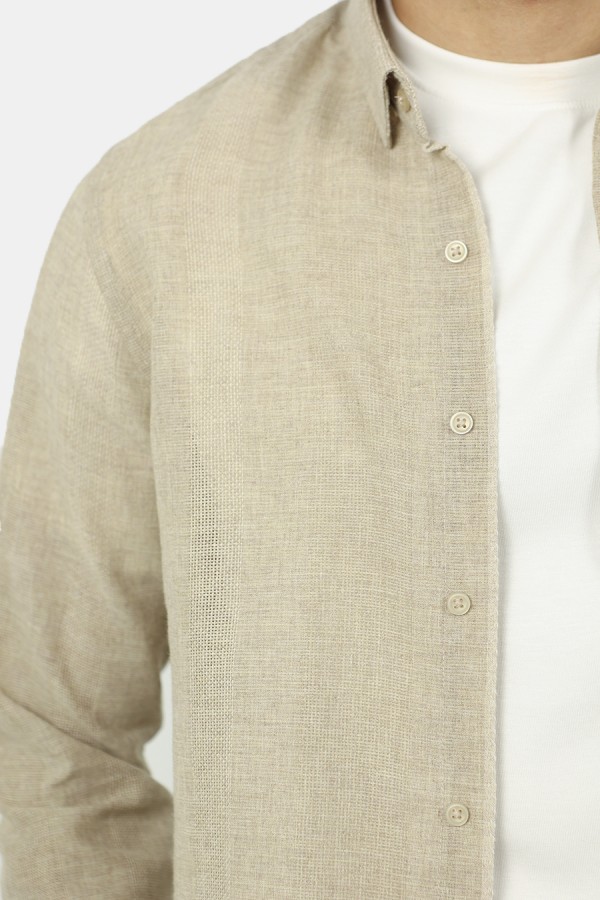 Men beige shirt