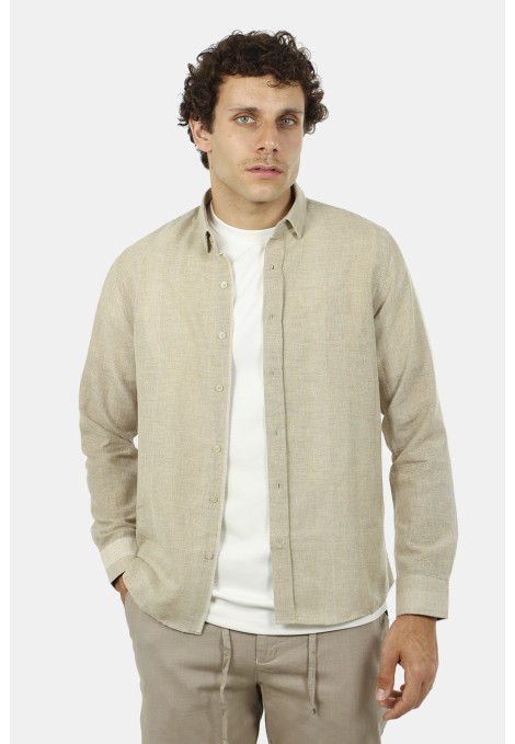 Men beige shirt