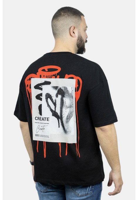 Men's Black Oversize T-shirt
