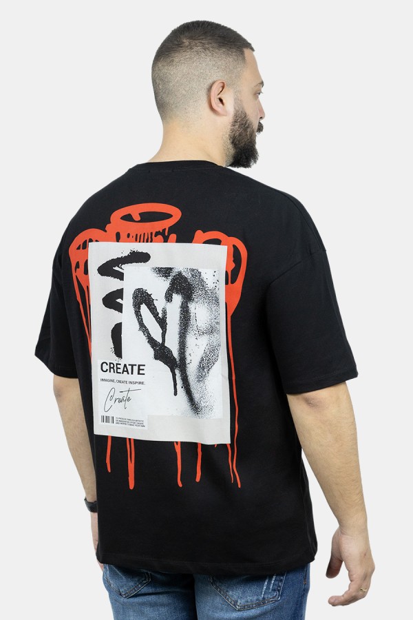 Men's Black Oversize T-shirt