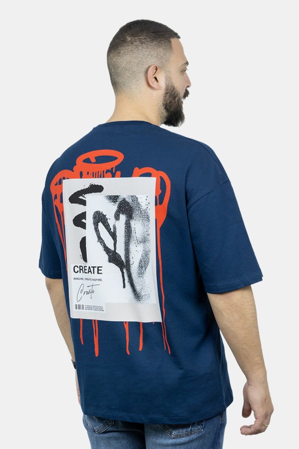 Men's Blue Oversize T-shirt