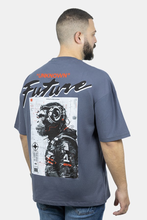 Men's Grey Oversize T-shirt