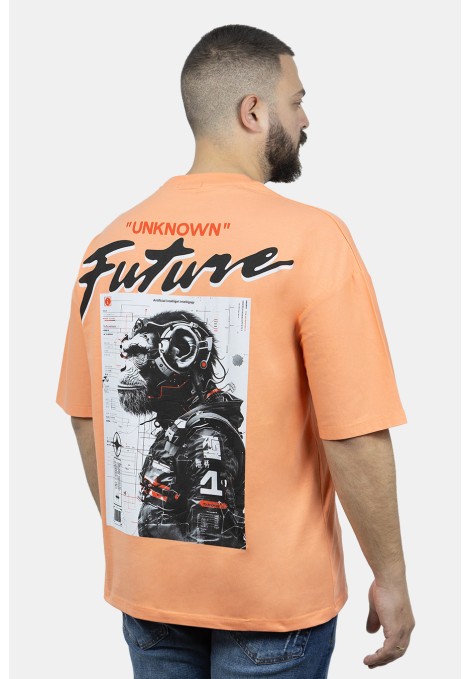 Men's Orange Oversize T-shirt 