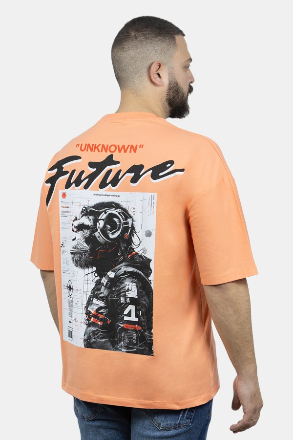 Men's Orange Oversize T-shirt 