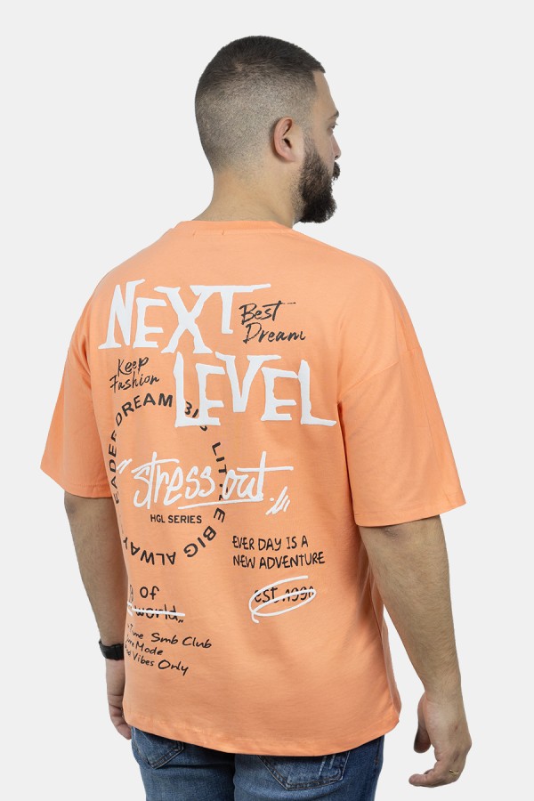 Men's Orange Oversize T-shirt
