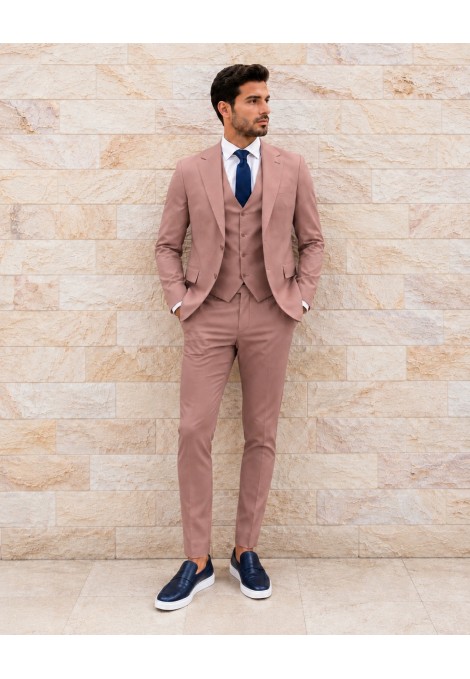 Men's Pink Suit Mixed Wool