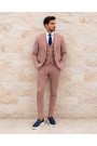 Men's Pink Suit Mixed Wool