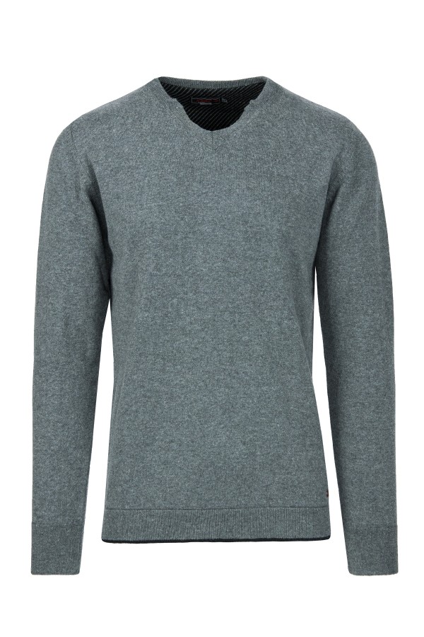 Grey Knitted T-shirt (W183126)