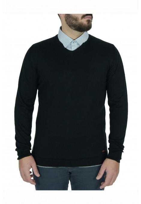 Black Knitted T-shirt (W183126)