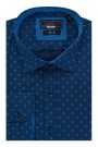 La pupa blue printed shirt slim fit (w191146)