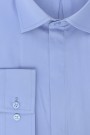 Blue 100% Cotton Plain Shirt Slim Fit (W192055)