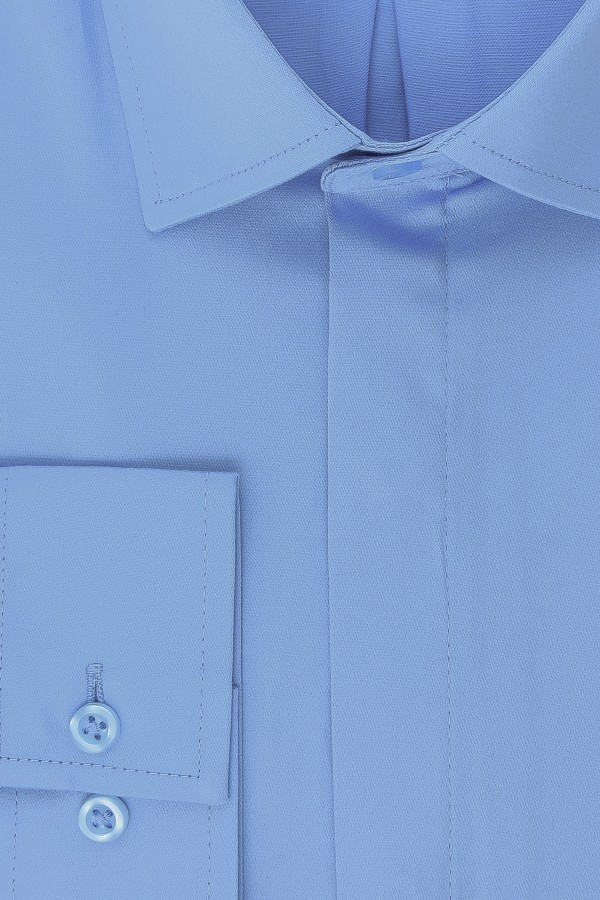 Ανδρικό μπλε πουκάμισο slim fit 