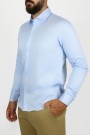 Ανδρικό σιελ πουκάμισο slim fit 