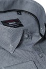 Grey Shirt with Textured Weave and  Pocket Regular Fit (W19801)
