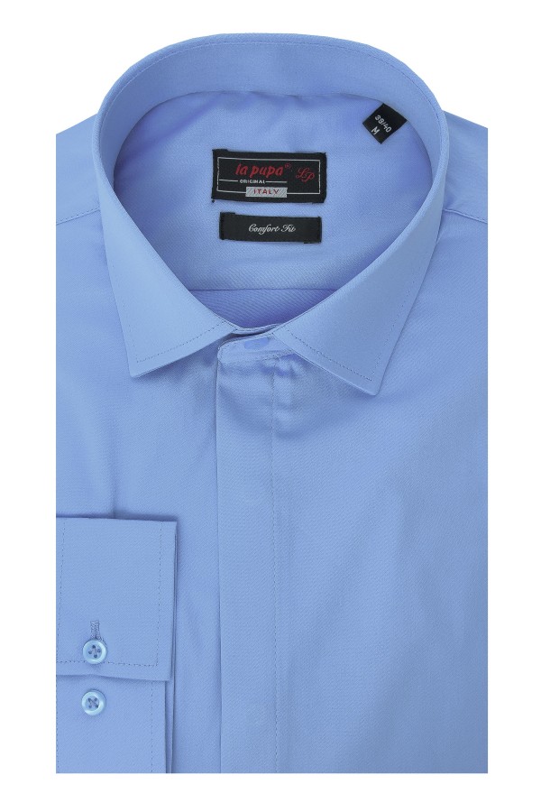 Blue Plain Shirt Classic Fit (W19836)