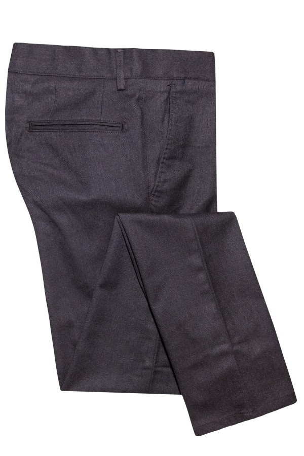 Dark Brown Chinos Pants with Elastic Melanze Weave (W20361)