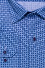 Blue Printed 100%Cotton Shirt (W20515)