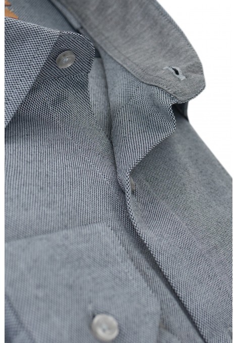 Grey Shirt with Textured Weave (W21014)