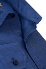 Ανδρικό μπλέ πουκάμισο με σχέδιο ύφανσης slim fit     