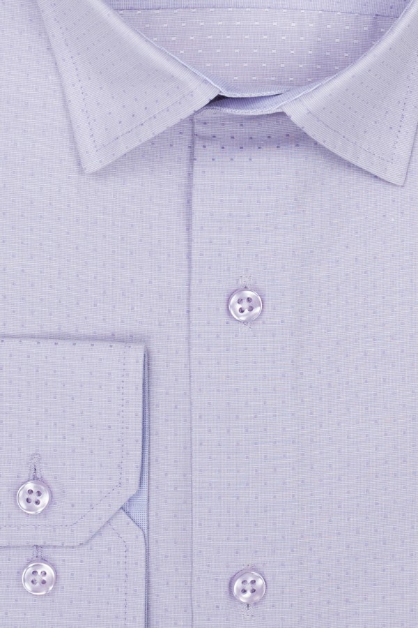 Lilac Plain Shirt with micro-Textured Weave (W21022)
