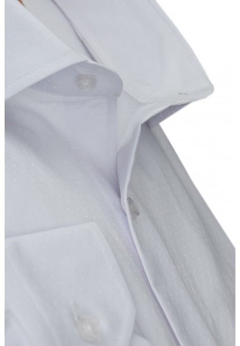 Man’s white shirt with textured weave       