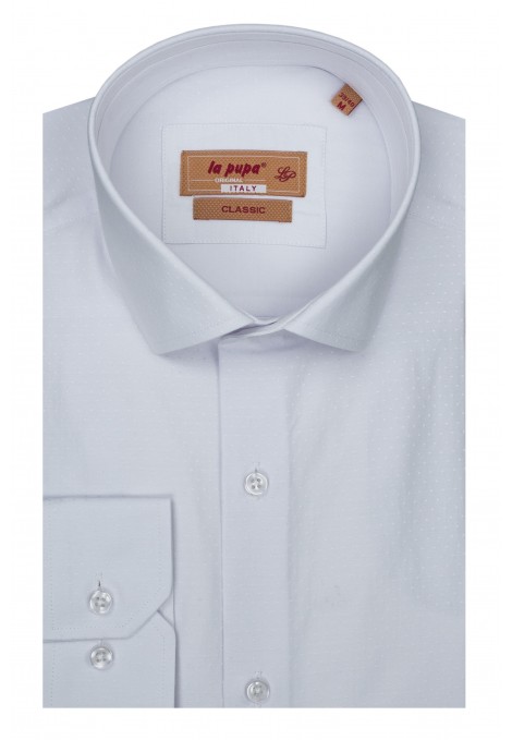 White Shirt with micro-Textured Weave (W21081)