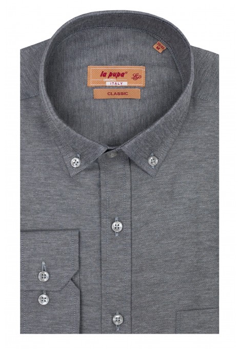 La pupa grey shirt  with pocket (w21211)