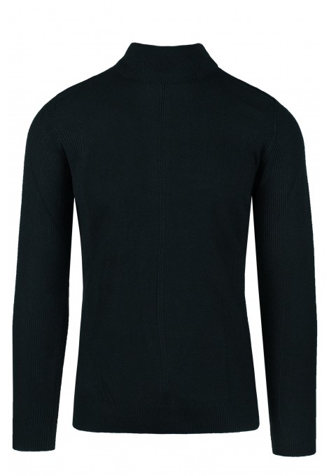 Black Knitted Turtleneck T-shirt (W212401)