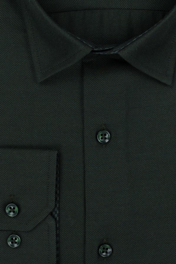 Dark Green Printed Shirt (W21257)