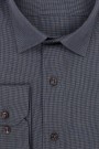 Ανδρικό γκρί πουκάμισο με σχέδιο ύφανσης slim fit    