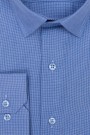 Ανδρικό σιέλ πουκάμισο με σχέδιο ύφανσης slim fit