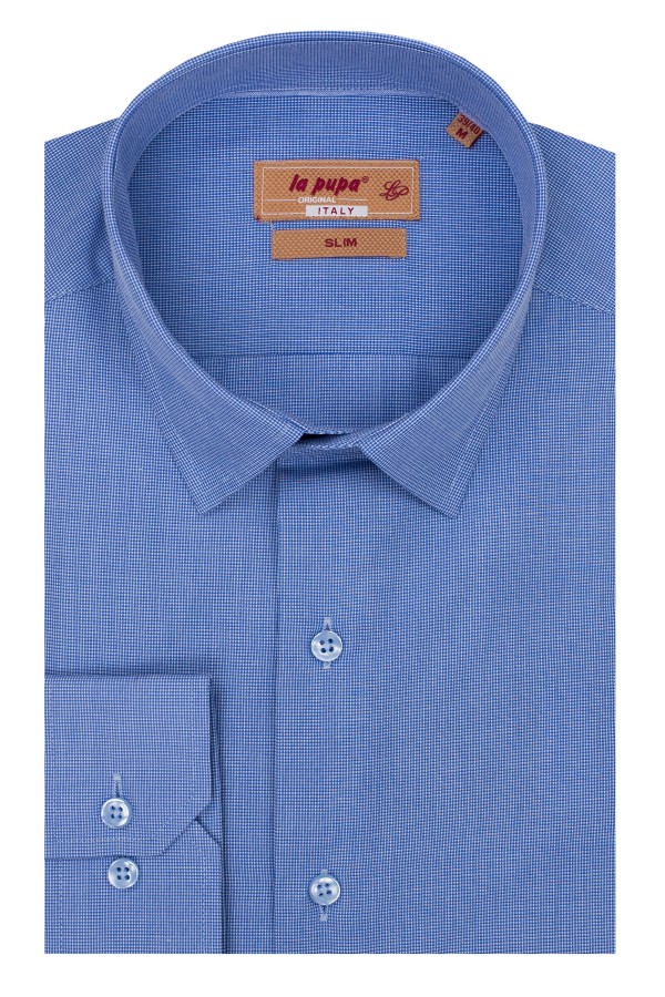 La pupa ciel shirt with micro-textured weave (w21511)