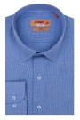 Ανδρικό σιέλ πουκάμισο με σχέδιο ύφανσης slim fit Ανδρικό σιέλ πουκάμισο με σχέδιο ύφανσης slim fit