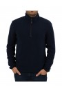 Dark blue fleece sweatshirt classic fit (w216630)