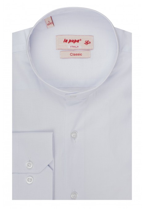Man's white shirt mao
