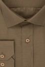 Ανδρικό καφέ πουκάμισο slim fit