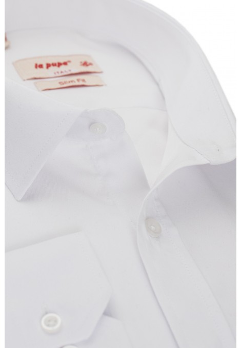 Ανδρικό λευκό πουκάμισο slim fit