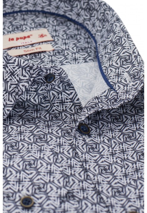 La pupa dark blue printed shirt